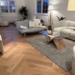 Fourniture et pose collée d’un parquet chêne bâton rompus huilé, grande largeur aspect bois chaud à Wintzenheim à côté de Colmar