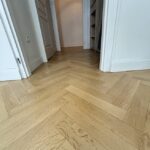 Rénovation par ponçage et vitrification de parquet massif vernis à Colmar Haut Rhin