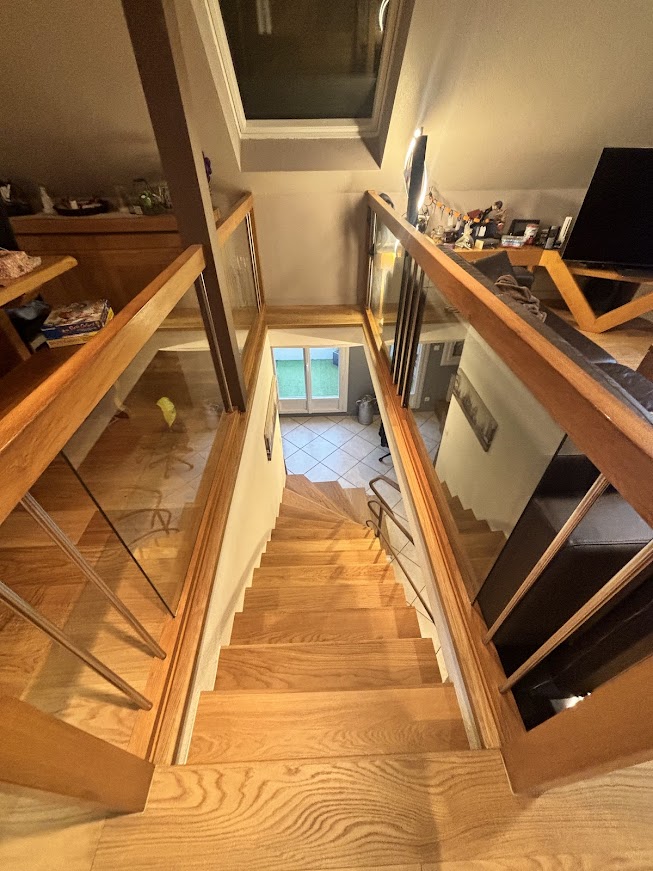 Habillage escalier béton ou carrelage Haut-Rhin : Parq’Line expert local